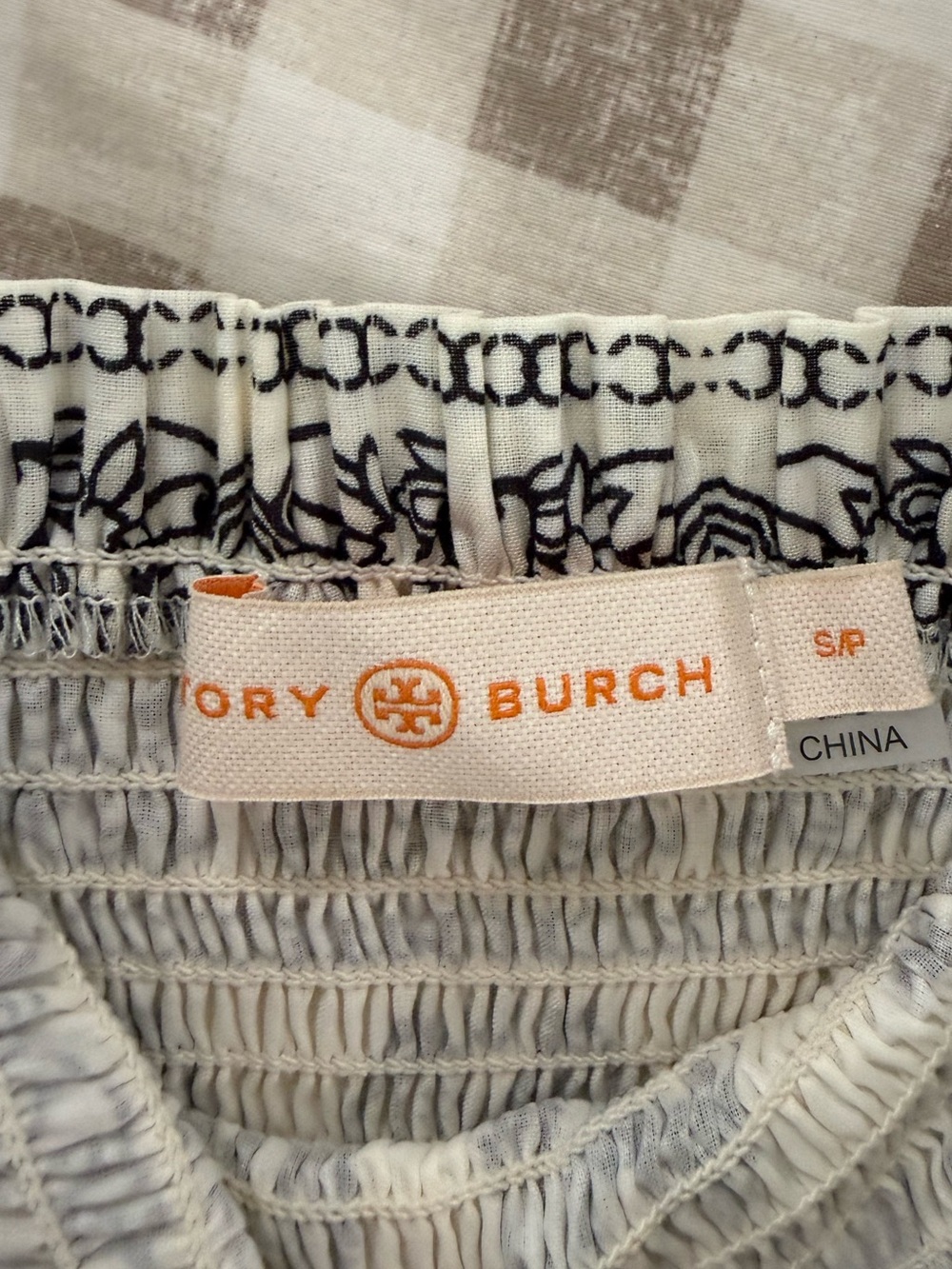 Tory Burch Green and Cream Paisley Tiered Midi Dress - Picture 3 of 5